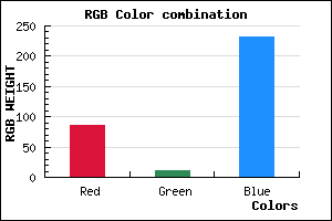 rgb background color #550BE7 mixer