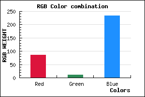 rgb background color #550BE9 mixer