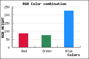 rgb background color #554AE2 mixer