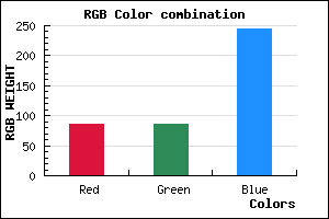 rgb background color #5555F5 mixer