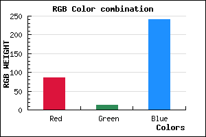 rgb background color #560CF1 mixer