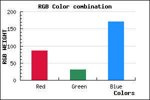 rgb background color #561FAB mixer