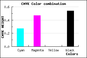 #563E76 color CMYK mixer