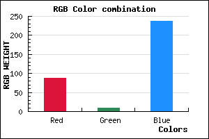 rgb background color #570AEE mixer