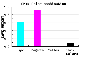 #5816E9 color CMYK mixer