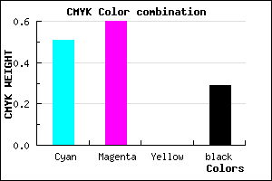 #5848B4 color CMYK mixer