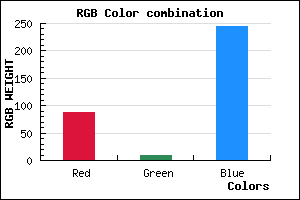 rgb background color #5809F5 mixer