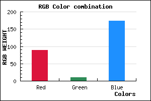 rgb background color #590AAE mixer