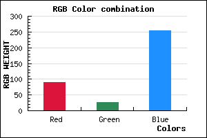 rgb background color #591AFD mixer