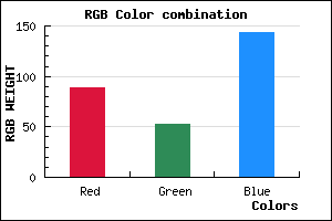 rgb background color #59358F mixer