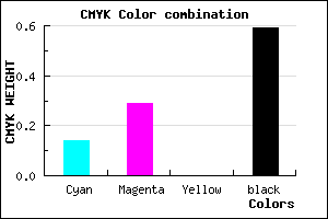 #594A68 color CMYK mixer