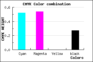 #5955B9 color CMYK mixer