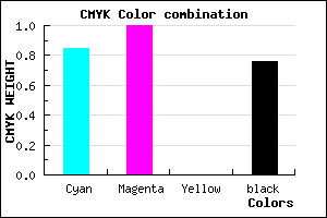 #09003C color CMYK mixer