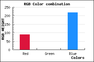 rgb background color #5A00DB mixer