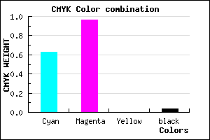 #5A0BF5 color CMYK mixer