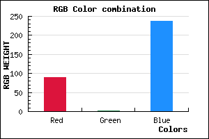 rgb background color #5A02EE mixer