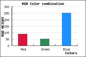 rgb background color #5A35FB mixer