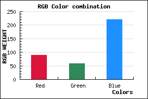 rgb background color #5A3ADD mixer