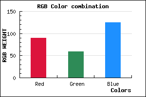 rgb background color #5A3B7D mixer