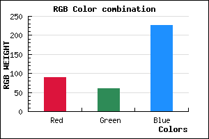 rgb background color #5A3DE3 mixer