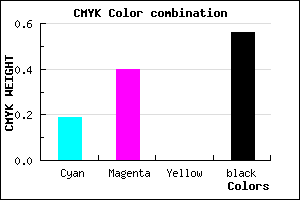 #5A436F color CMYK mixer