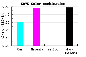#5A4381 color CMYK mixer