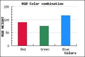 rgb background color #5A4C74 mixer