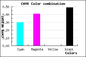 #5A4C81 color CMYK mixer