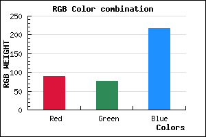 rgb background color #5A4CDA mixer