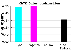 #5A58B0 color CMYK mixer