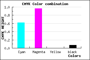 #5A09ED color CMYK mixer