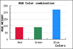 rgb background color #5A5ADC mixer