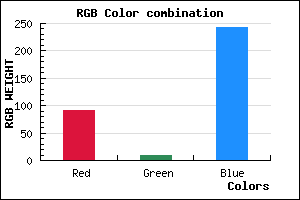 rgb background color #5B0AF3 mixer