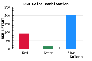 rgb background color #5B0FC9 mixer