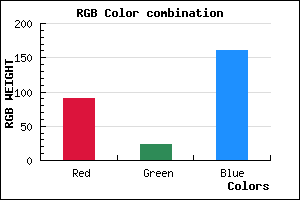 rgb background color #5B18A0 mixer
