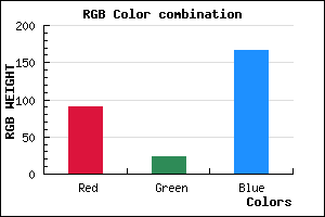 rgb background color #5B18A6 mixer
