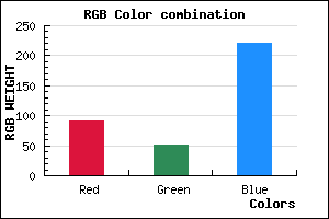 rgb background color #5B33DD mixer