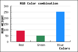 rgb background color #5B33FB mixer