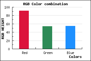 rgb background color #5B3637 mixer