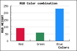 rgb background color #5B3AE6 mixer