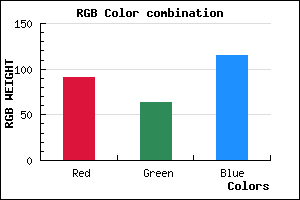 rgb background color #5B3F73 mixer