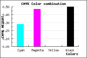 #5B437F color CMYK mixer