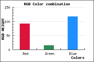 rgb background color #5C0F75 mixer