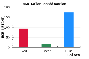 rgb background color #5C12AC mixer