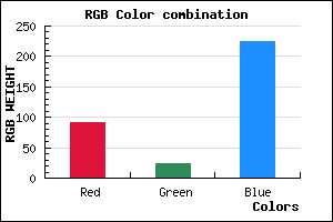 rgb background color #5C17E1 mixer