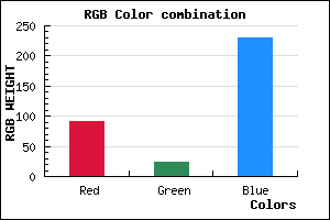 rgb background color #5C18E6 mixer