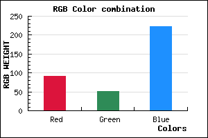 rgb background color #5C34DE mixer