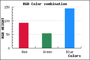 rgb background color #5C3690 mixer