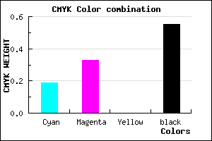 #5C4C72 color CMYK mixer