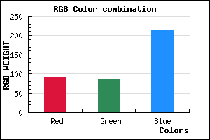 rgb background color #5C56D6 mixer